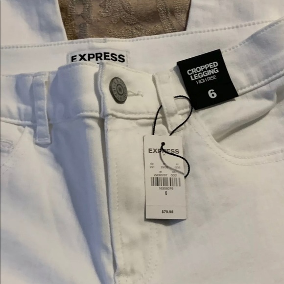 Express Cropped White Legging High Rise - Picture 1 of 5